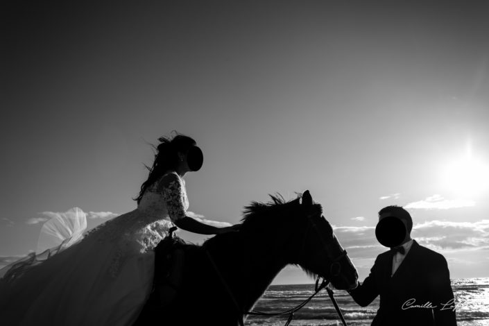 photographe-mariage montpellier cheval domaine biar